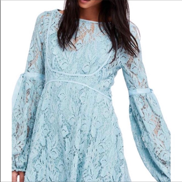 NWT ❋ Free People ❋ Romantic Ruby Lace Mini Dress - Picture 1 of 7